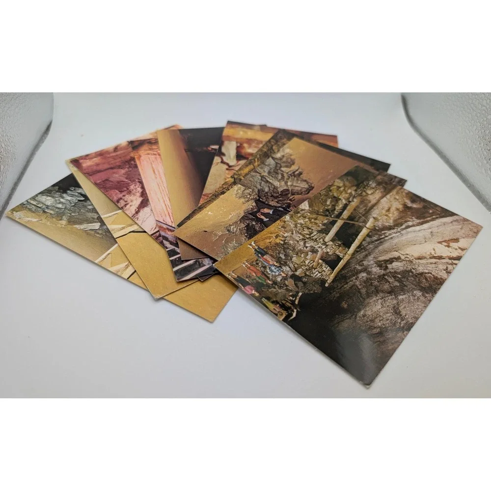 Vintage Mammoth Cave National Park Postcards Set of 6 Mirro-Krome H.S. Crocker